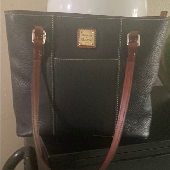 Dooney & Bourke Black and Brown Shoulder Bag - Picture 1 of 7
